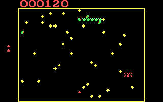 Gameplay of Centipede (IBM)(1983)