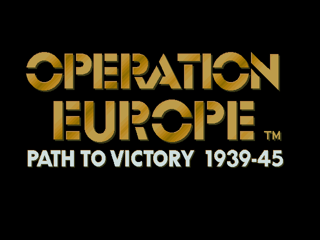 Title screen of Operation Europe: Path to Victory 1939-45