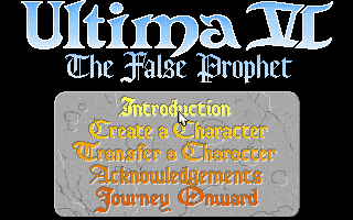 Title screen of Ultima VI: The False Prophet