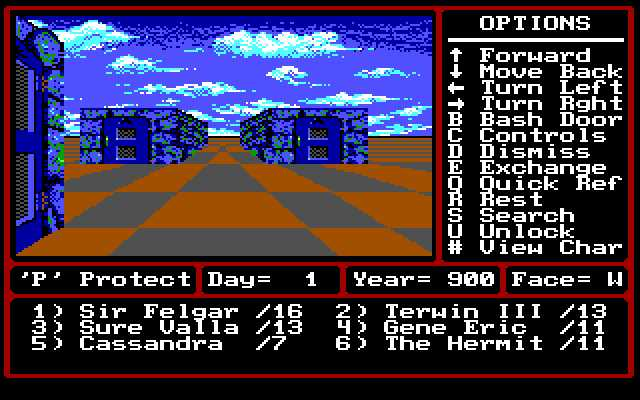 Gameplay of Might and Magic II: Gates to Another World