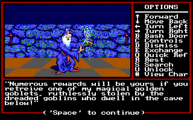 Gameplay of Might and Magic II: Gates to Another World