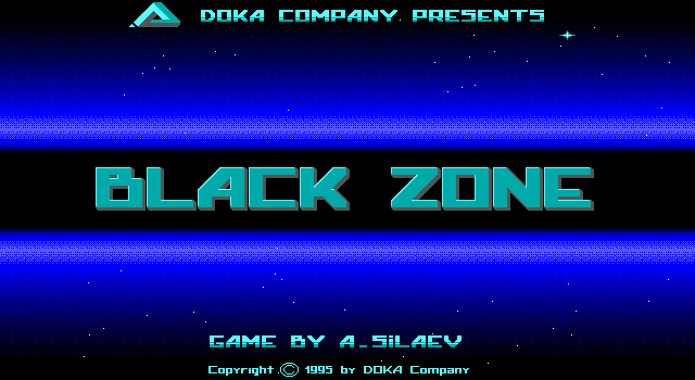Title screen of Black Zone