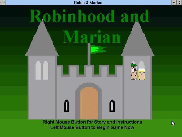 Title screen of Robinhood & Marian