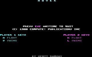 Title screen of Hover