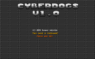 Title screen of Cyberdogs
