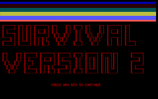 Title screen of Survival Adventure