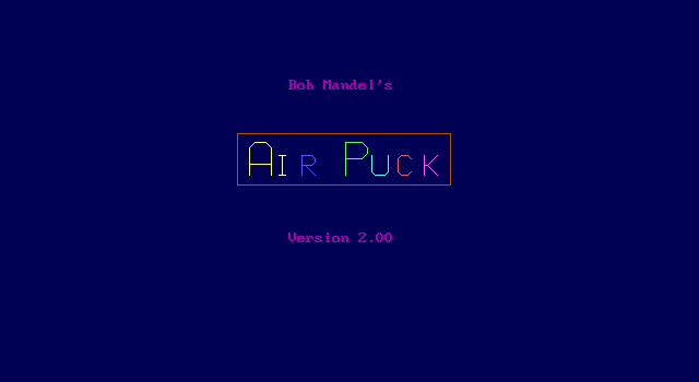 Title screen of Air Puck