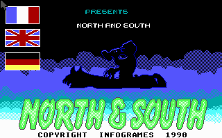 Title screen of North & South