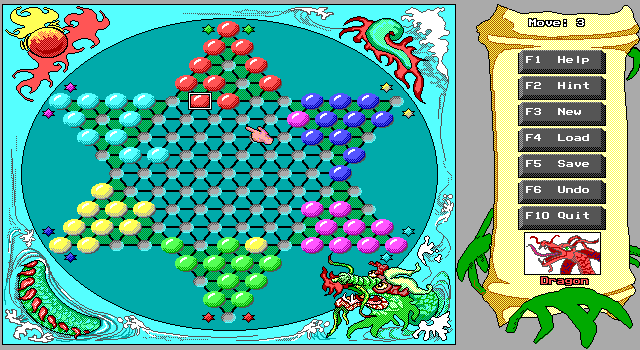 Gameplay of Deluxe Chinese Checkers
