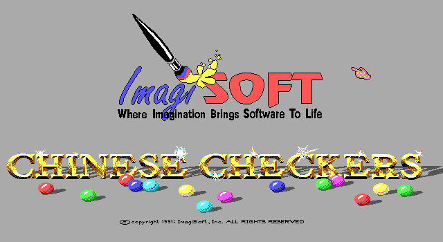 Title screen of Deluxe Chinese Checkers