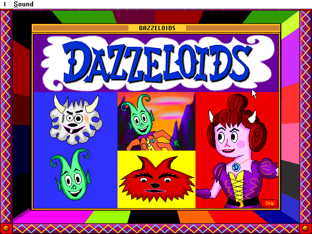 Title screen of Dazzeloids
