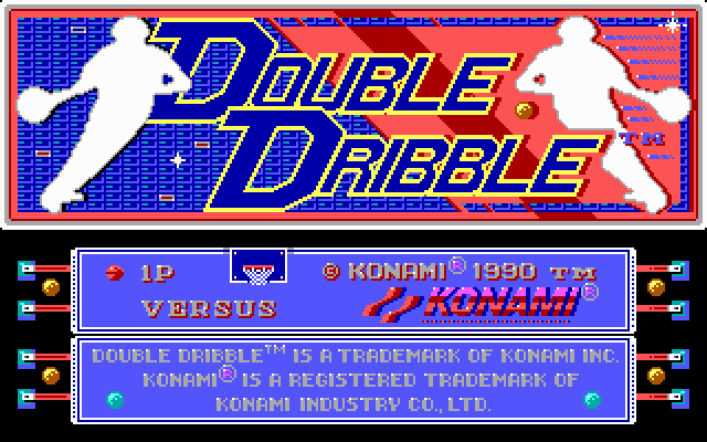 Title screen of Double Dribble