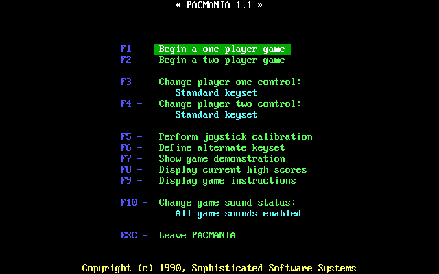 Title screen of Pacmania