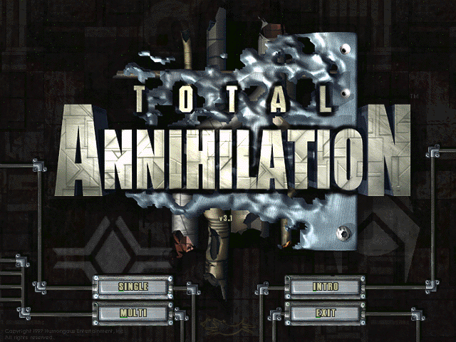 Title screen of Total Annihilation