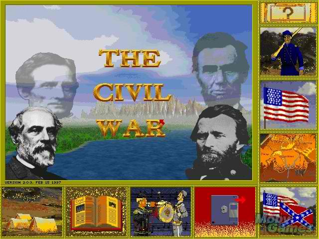 Title screen of The Civil War (1995)
