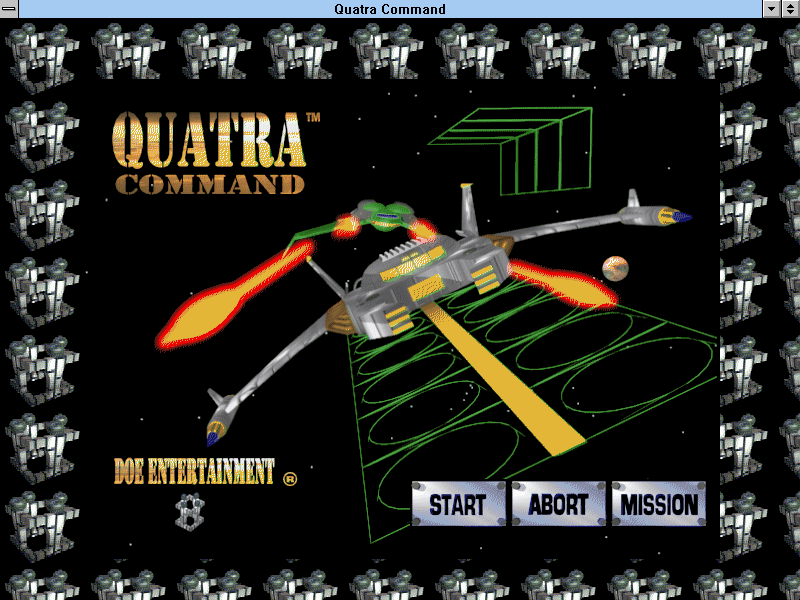 Title screen of Quatra Command