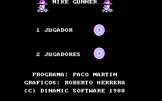 Title screen of Mike Gunner