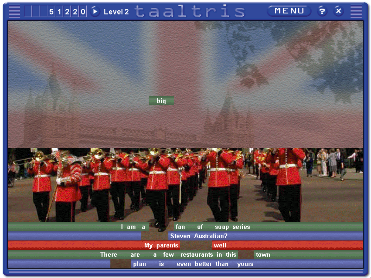 Gameplay of Taaltris