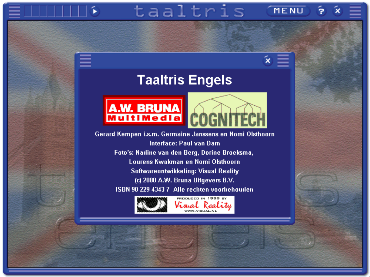 Title screen of Taaltris