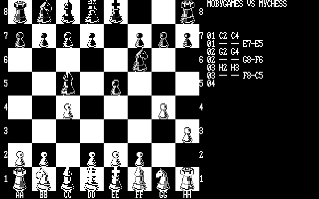 Gameplay of MYCHESS