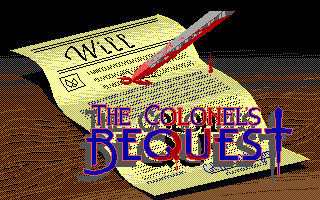 Title screen of Laura Bow 1: The Colonel's Bequest