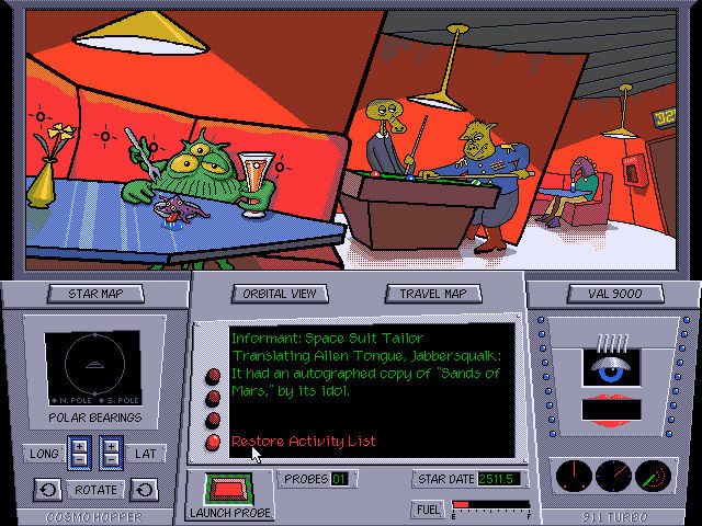 Gameplay of Where in Space Is Carmen Sandiego?