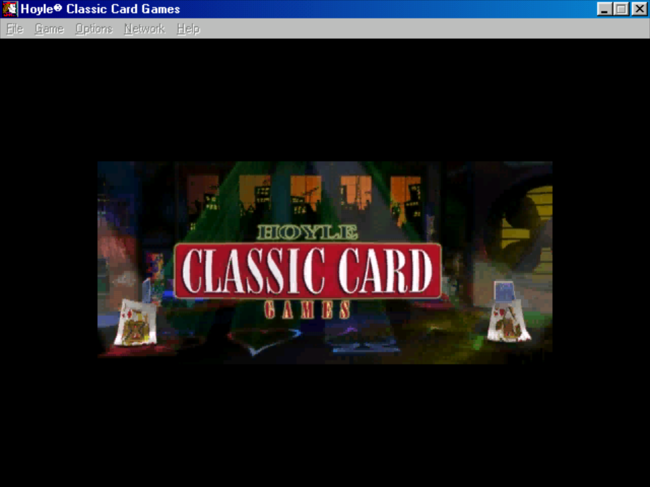 Title screen of Hoyle Classic Card Games