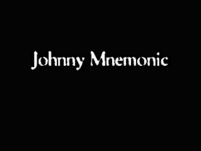 Title screen of Johnny Mnemonic