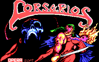 Title screen of Corsarios