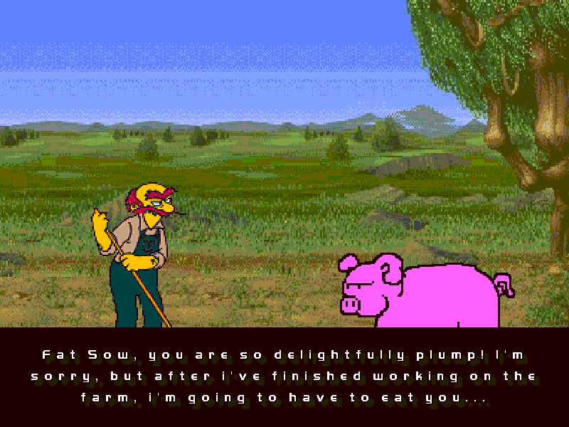 Title screen of Fat Sow