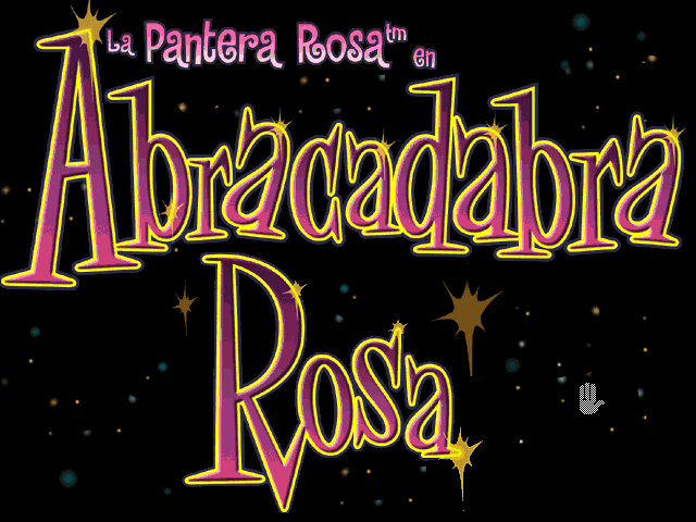 Title screen of The Pink Panther: Hokus Pokus Pink