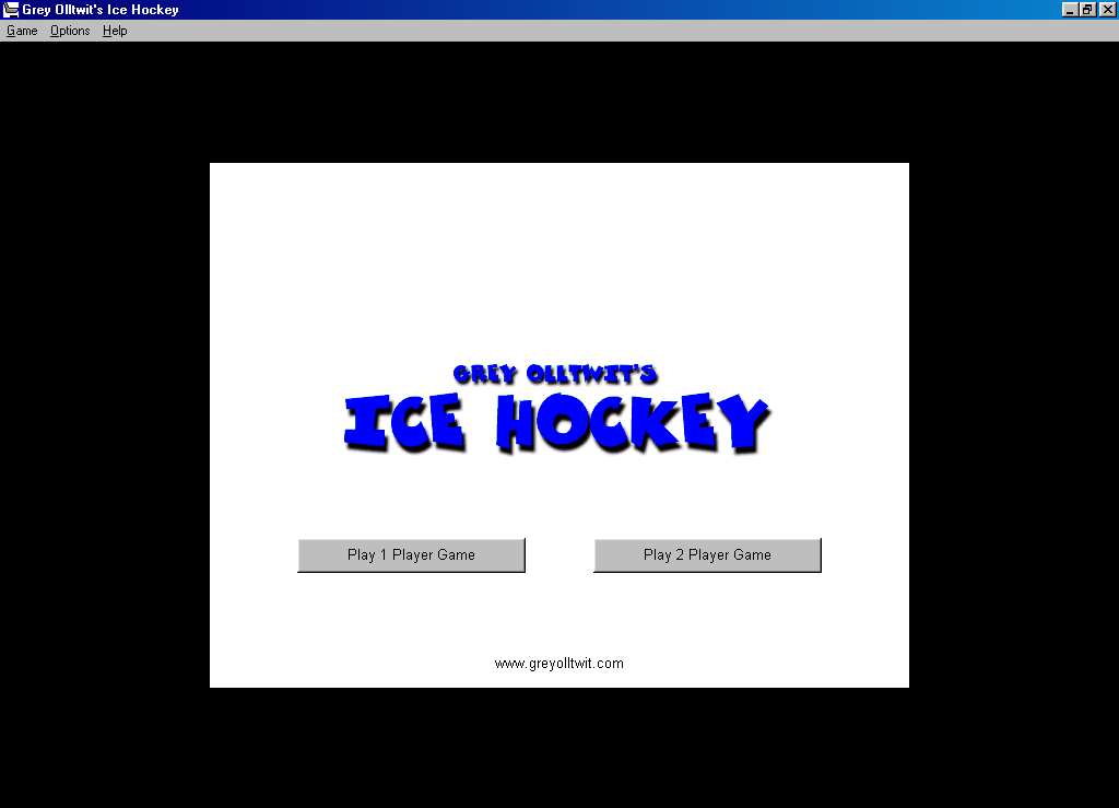 Title screen of Mini Ice Hockey
