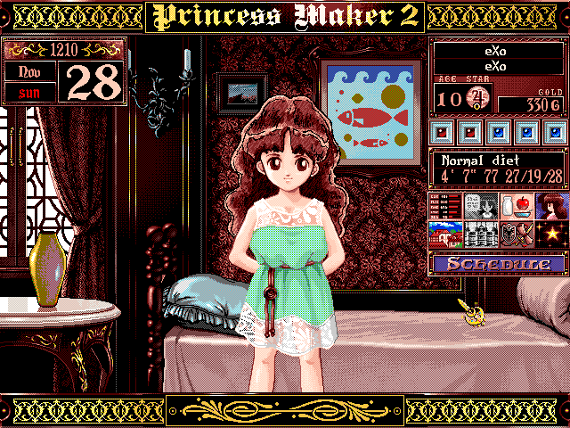 Gameplay of Princess Maker 2