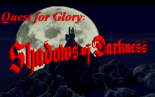 Title screen of Quest For Glory IV: Shadows of Darkness