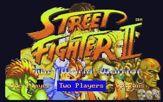 Title screen of Street Fighter II: The World Warrior