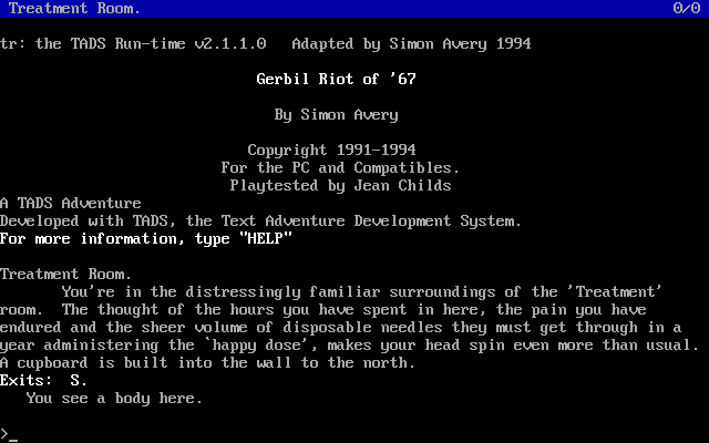 Title screen of Gerbil Riot of '67