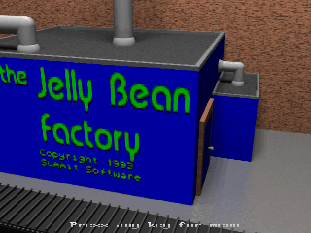 Title screen of Jelly Bean Factory