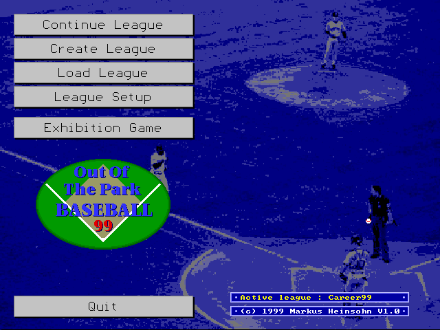 Title screen of Out of the Park