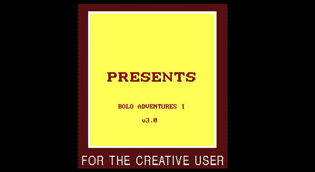 Title screen of Bolo Adventures I
