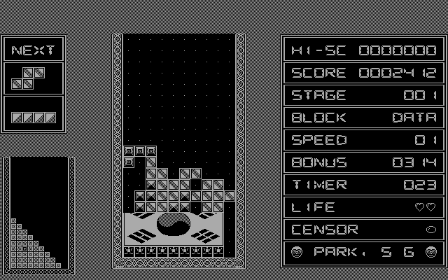 Gameplay of Korean Tetris II