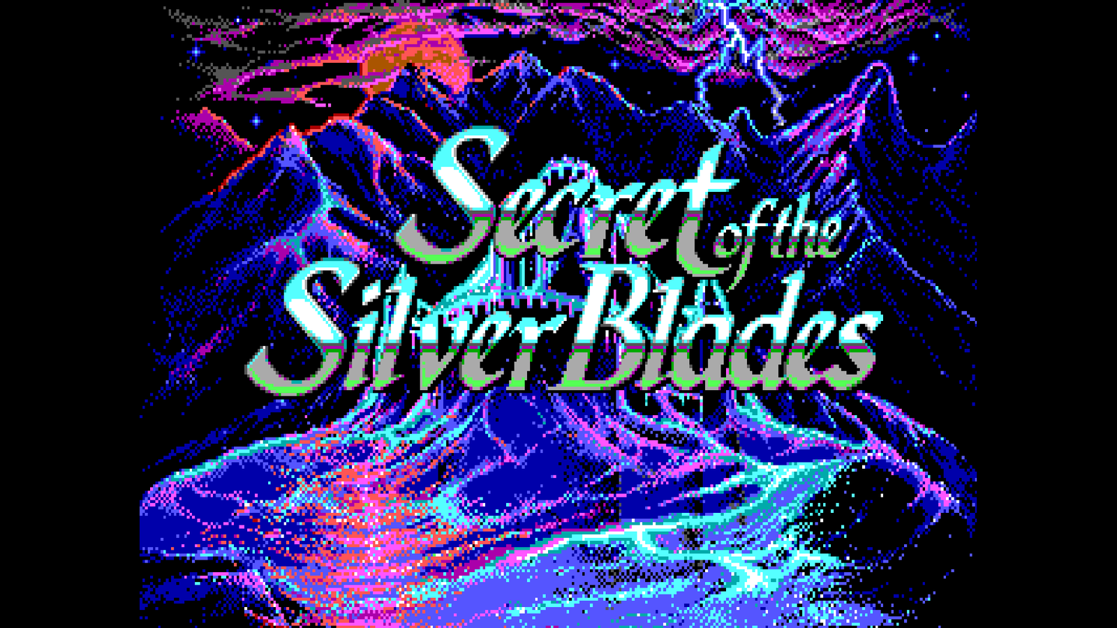 Title screen of Secret of The Silver Blades