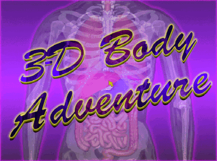 Title screen of 3-D Body Adventure