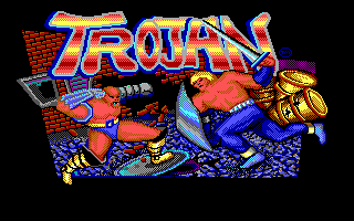 Title screen of Trojan