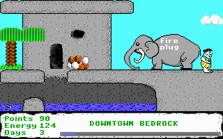 Gameplay of The Flintstones: Dino: Lost in Bedrock