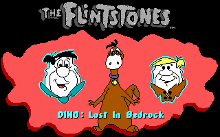 Title screen of The Flintstones: Dino: Lost in Bedrock