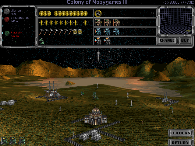 Gameplay of Master of Orion II: Battle at Antares