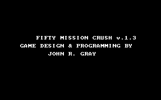 Title screen of 50 Mission Crush