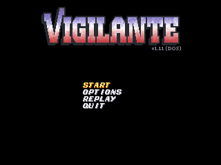 Title screen of Vigilante