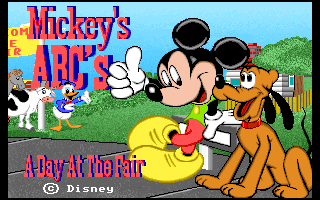 Title screen of Mickey's ABC's: A Day at the Fair