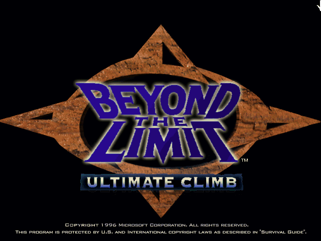 Title screen of Beyond the Limit: Ultimate Climb